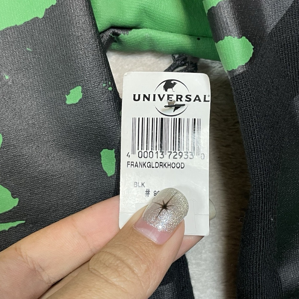 Universal Studios Frankenstein Hoodie Mens XS Horror‎ Nights Black Green Monster - Picture 7 of 9